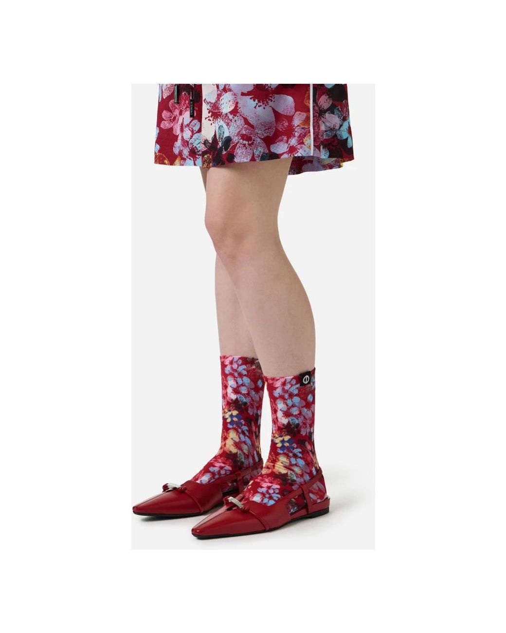 Iceberg Ondergoed ,Veelkleurig ,Sokken Met Bloemenpatroon in het Red