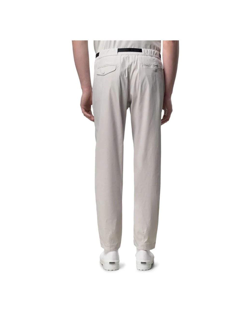 K-Way Gray Slim-Fit Trousers for men