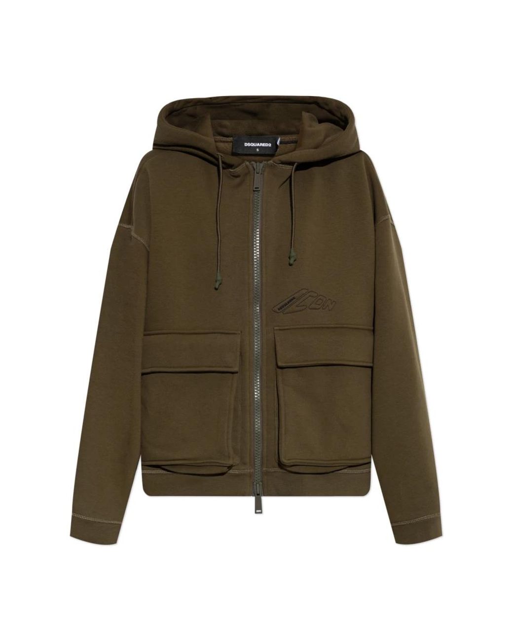 DSquared² Hoodies & Sweatvesten ,Groen ,Katoen Hoodie in het Green