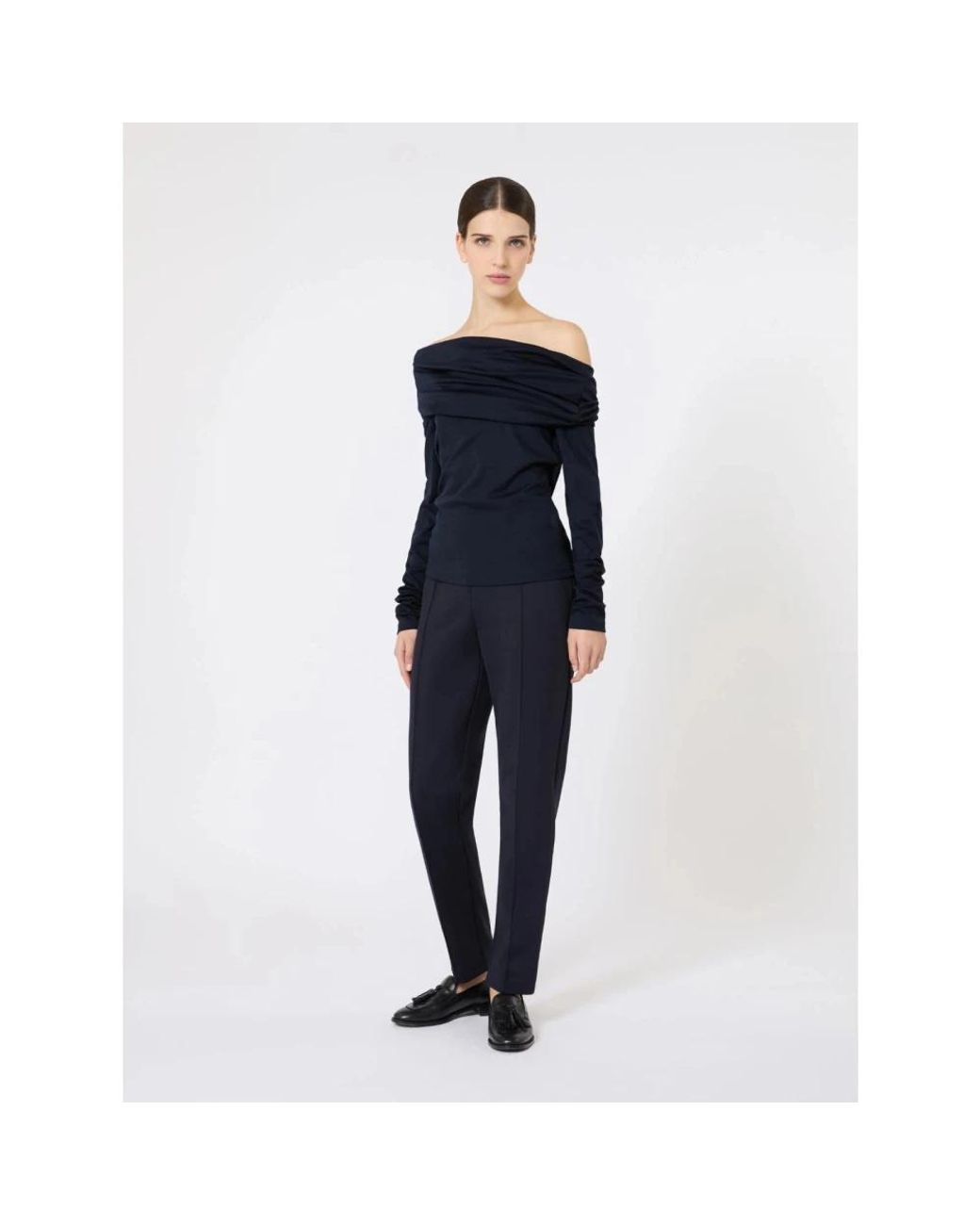 Max Mara Blue Long Sleeve T-Shirts