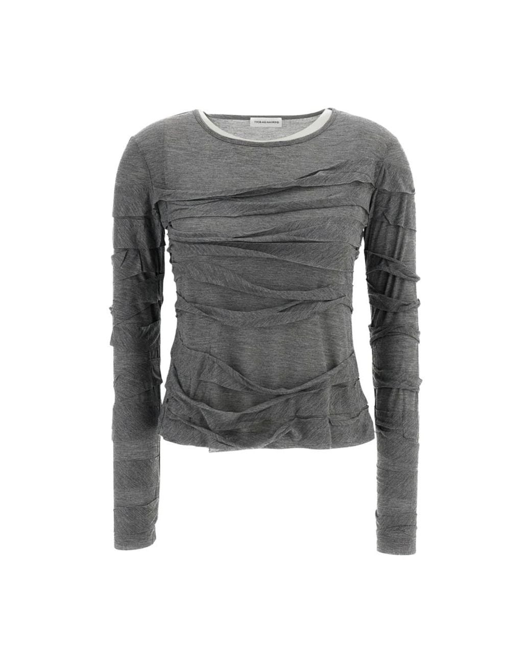 7 For All Mankind Gray Long Sleeve T-Shirts