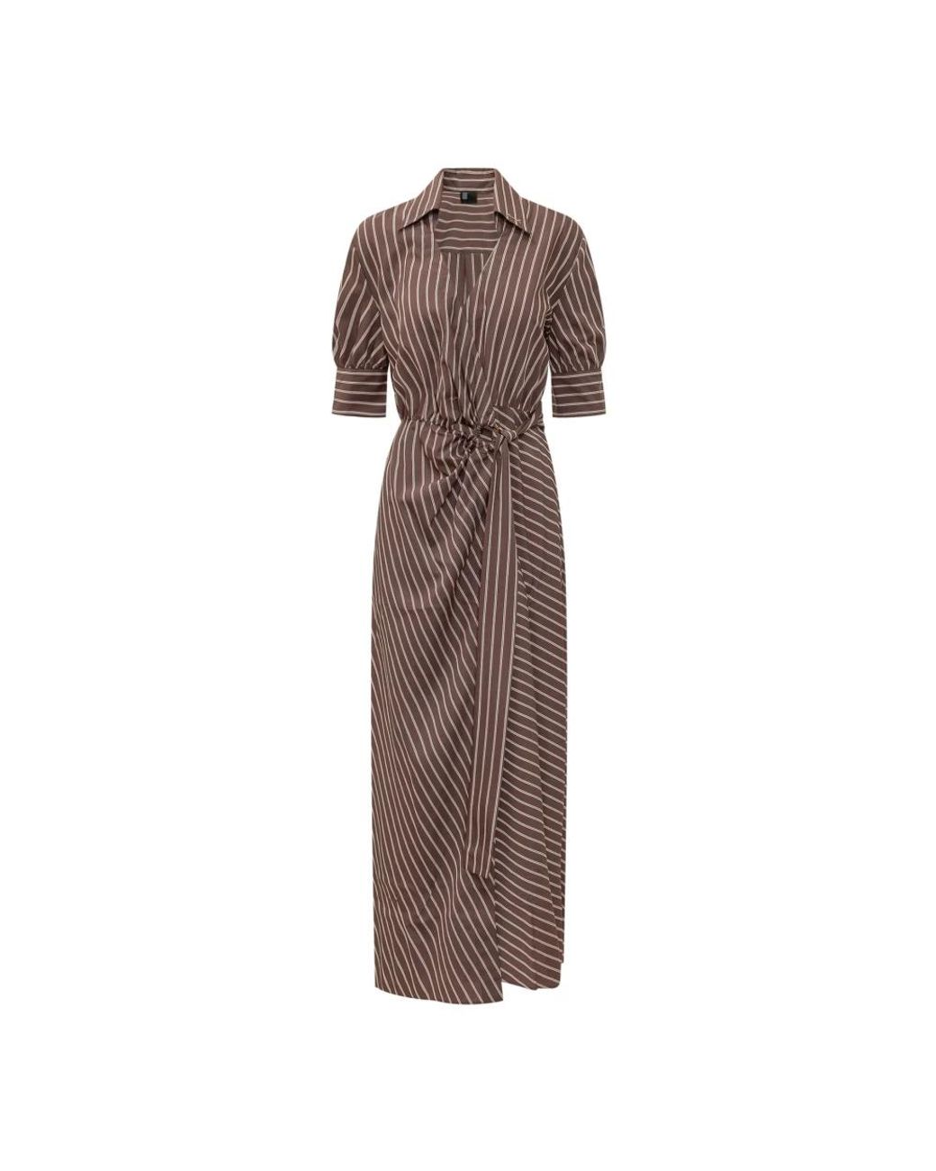 Pinko Brown Wrap Dresses