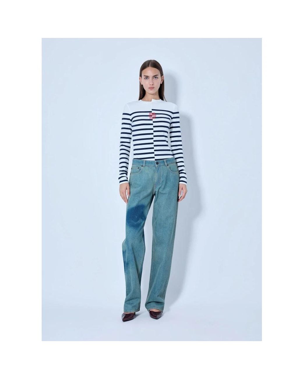 Jean Paul Gaultier Blue Long Sleeve T-Shirts