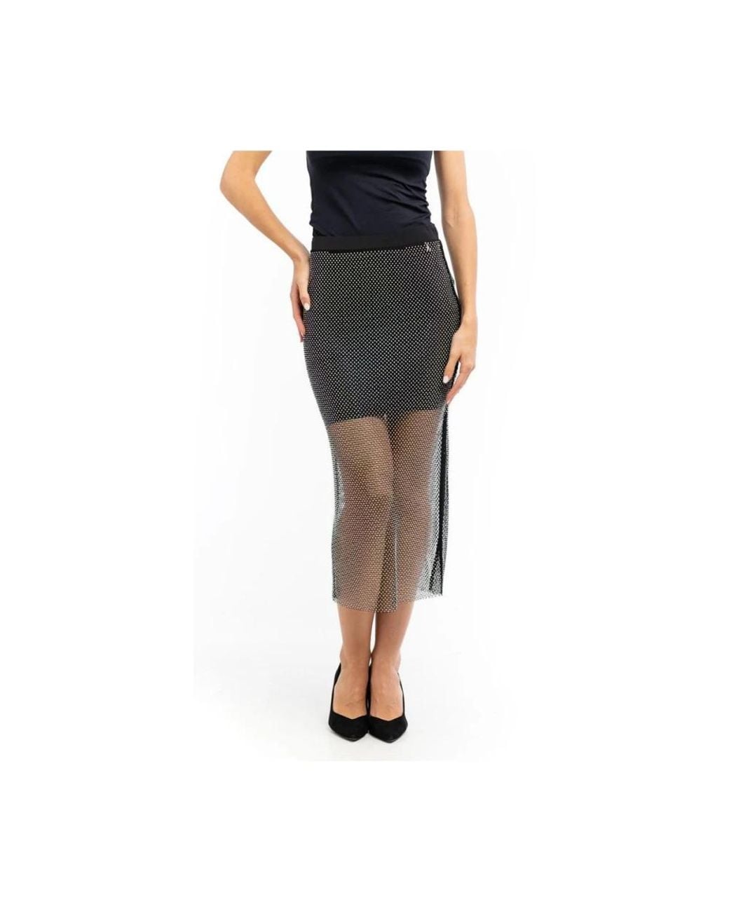 Patrizia Pepe Black Midi Skirts