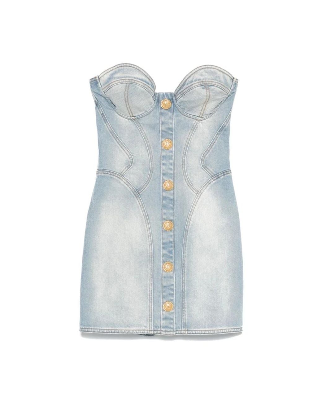 Balmain Short Dresses in het Blue