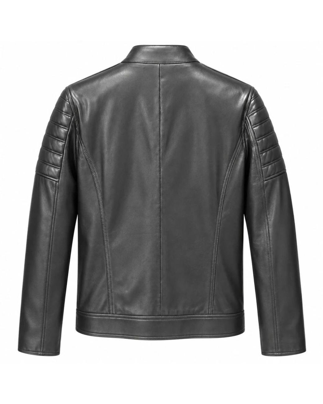 Dolce & Gabbana Gray Leather Jackets for men