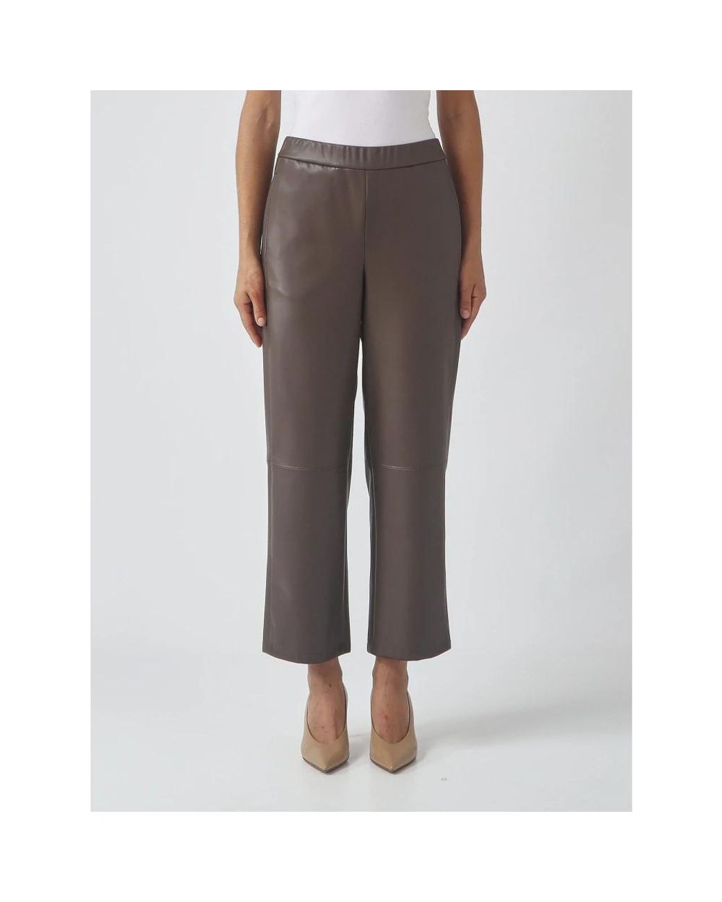 Max Mara Gray Cropped Trousers