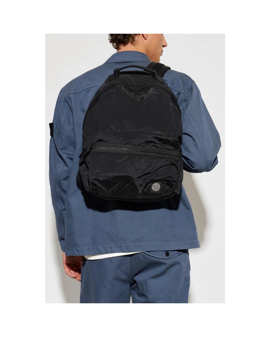 Stone Island Black Backpacks for men
