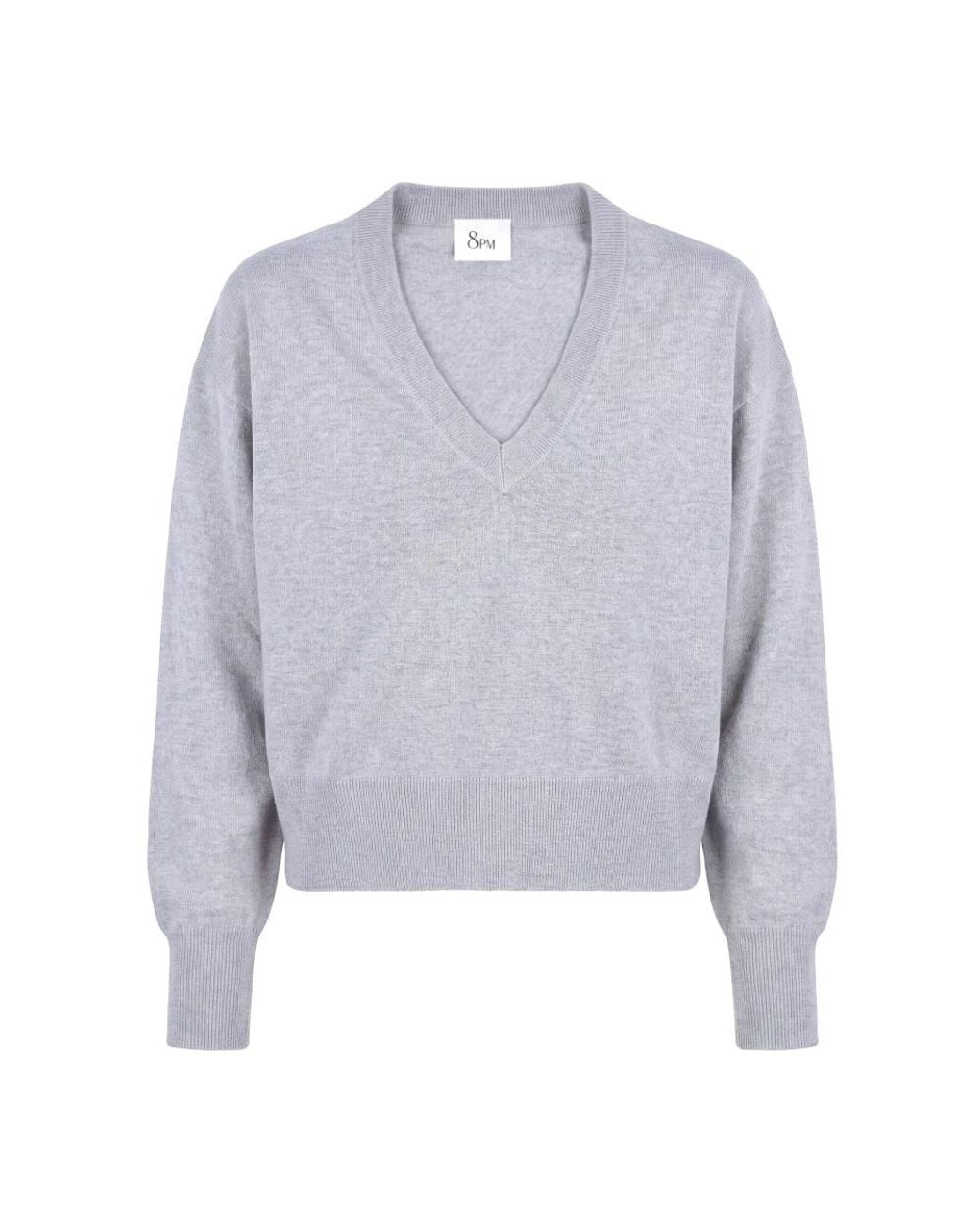8pm Gray V-Neck Knitwear