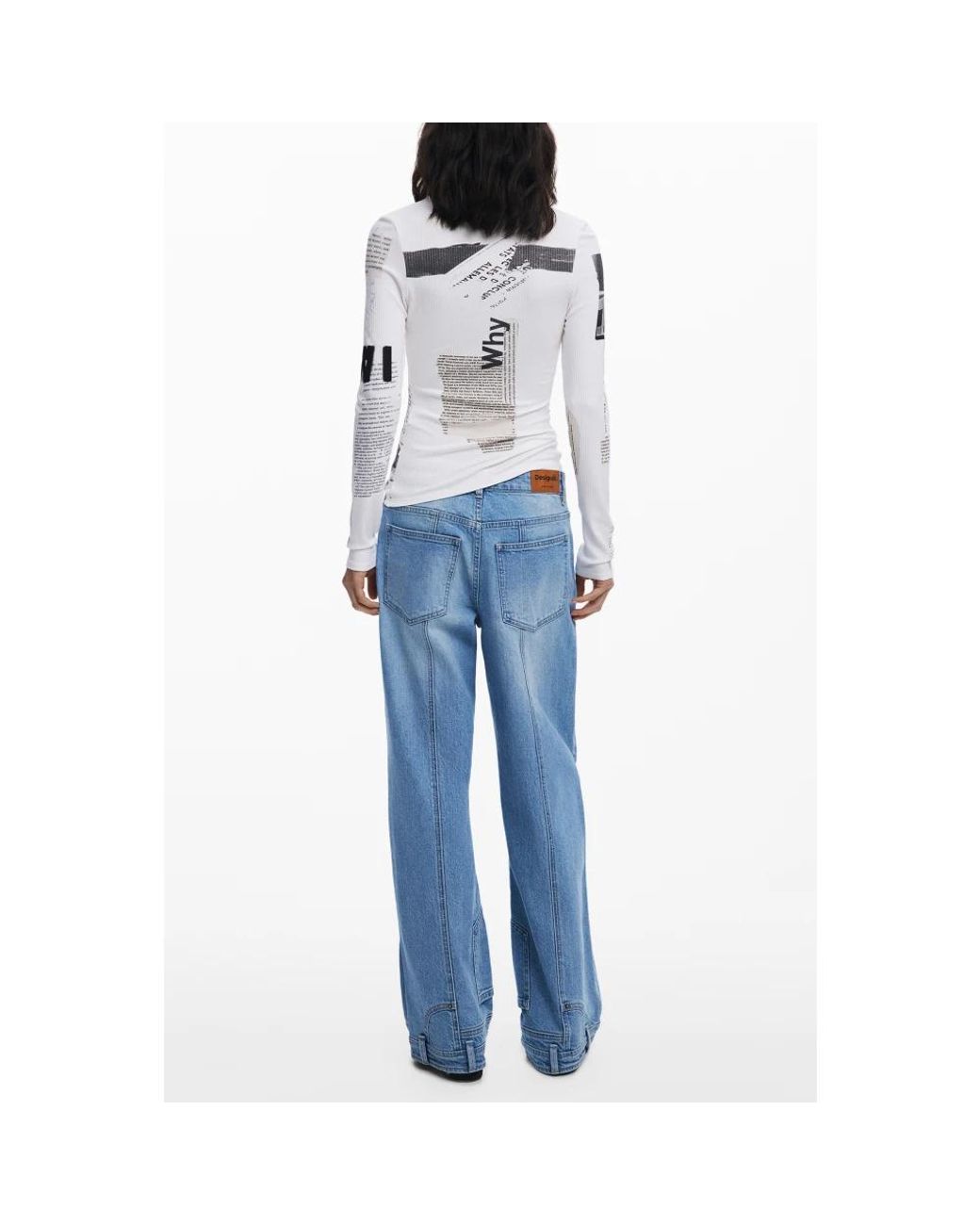 Desigual Gray Long Sleeve T-Shirts