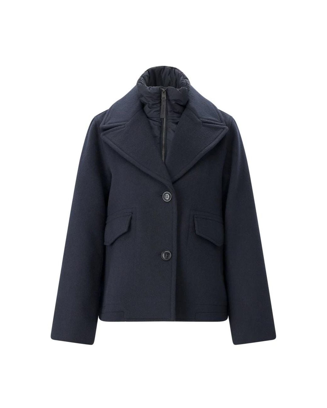 Woolrich Korte Jas Van Wolmix in het Blue