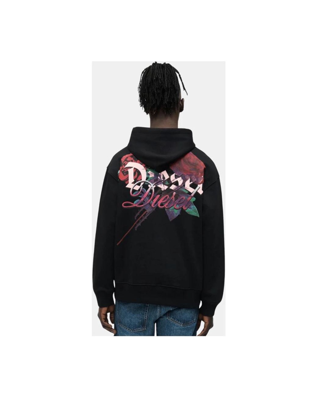 DIESEL Blue Hoodies for men