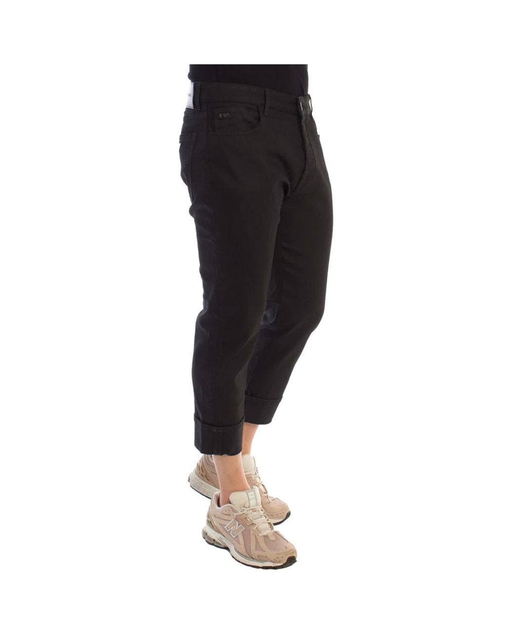 Emporio Armani Black Cropped Jeans for men