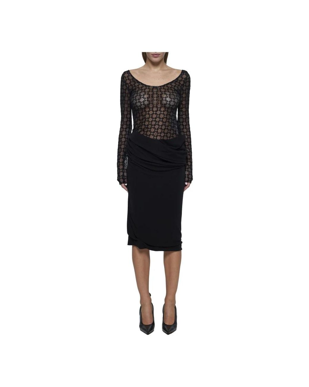 Givenchy Black Midi Dresses