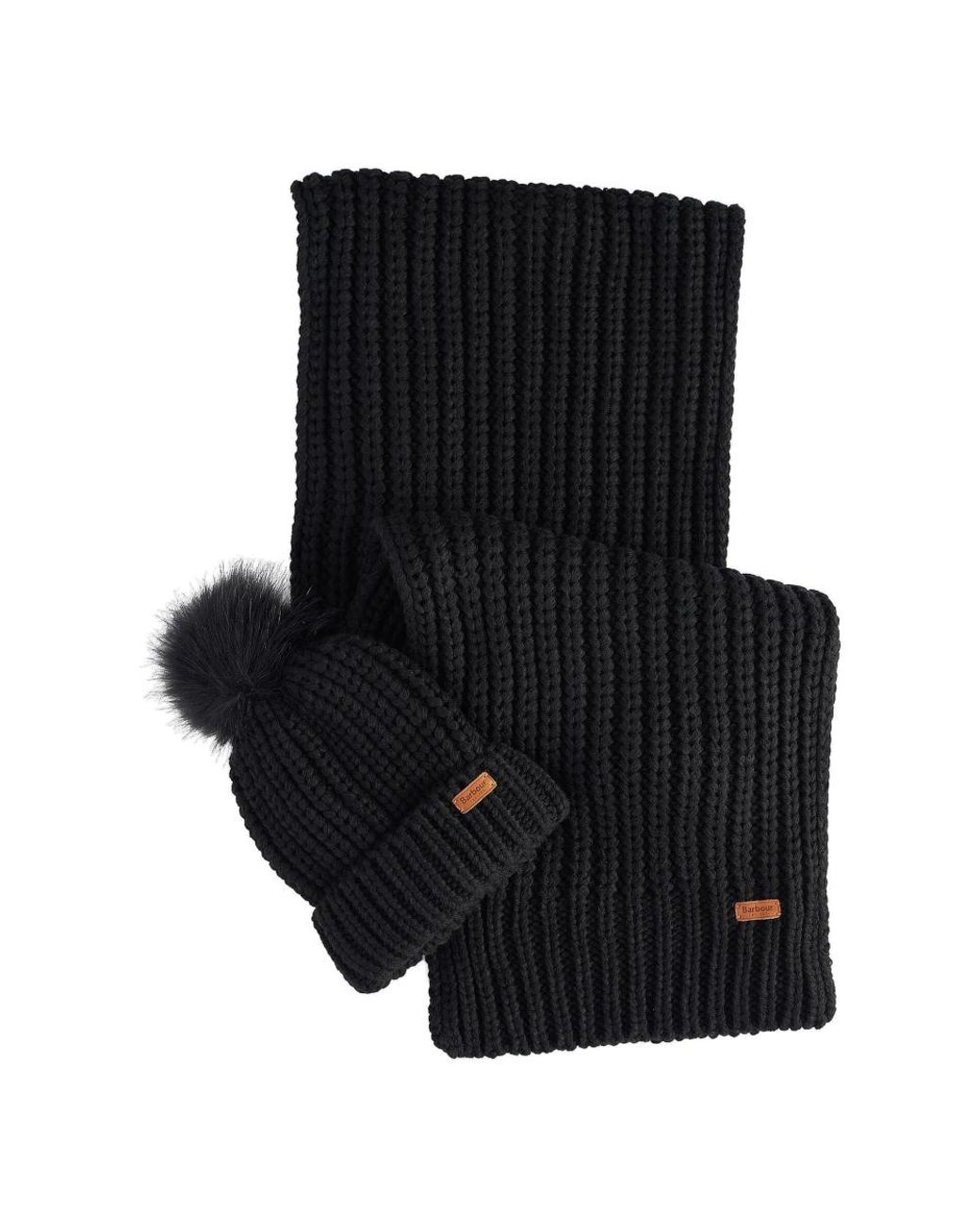 Barbour Black Winter Scarves