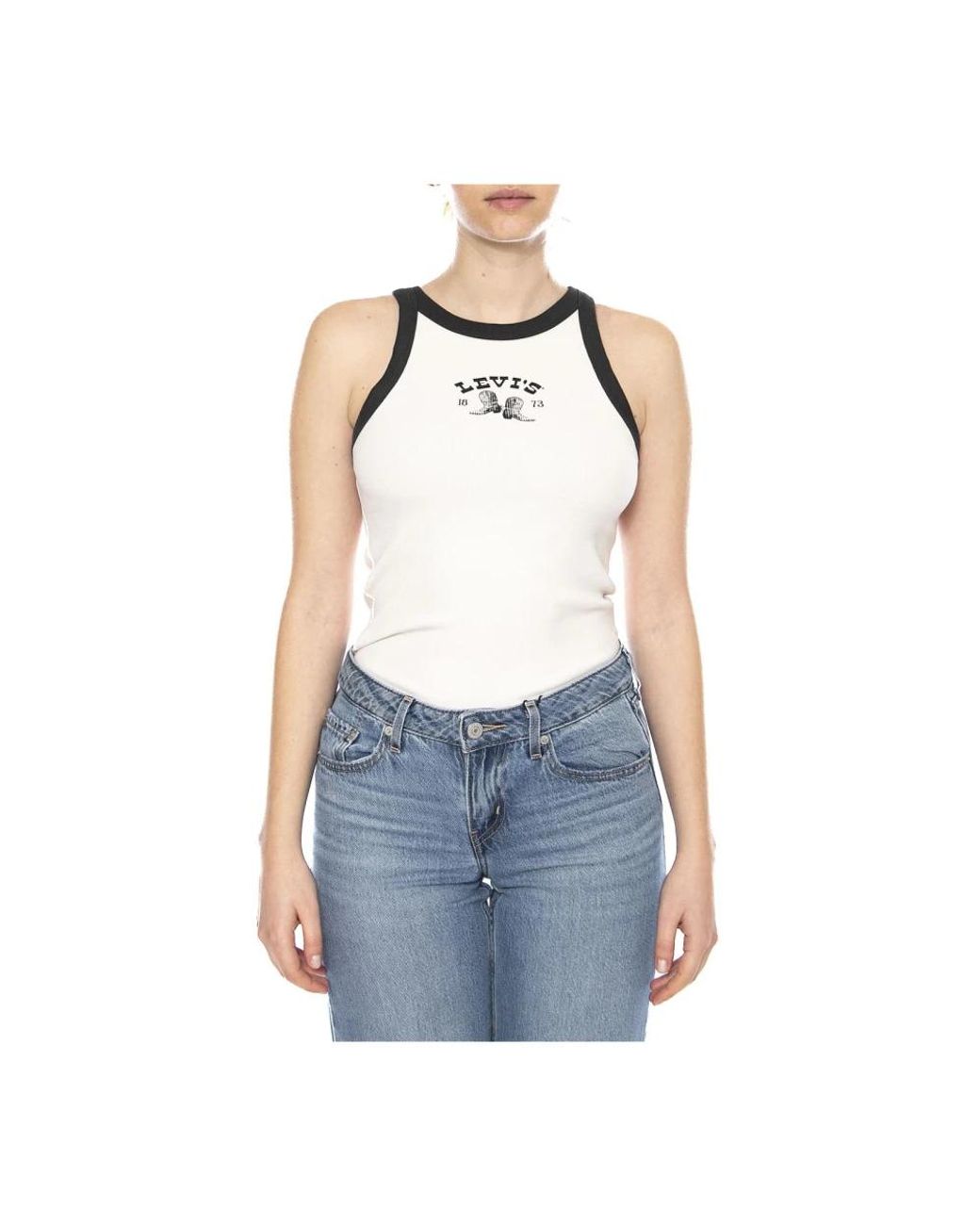 Sleeveless Tops Levi's de color Blue