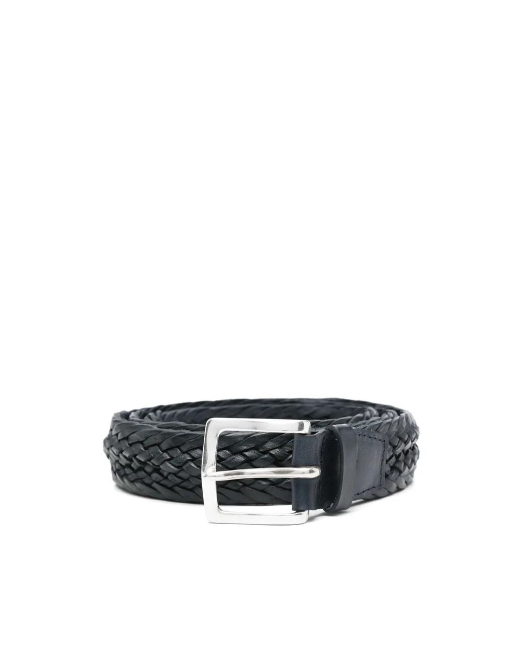 Orciani Accessoires ,Blauw ,Leer Marineblauwe Riem in het Black voor heren