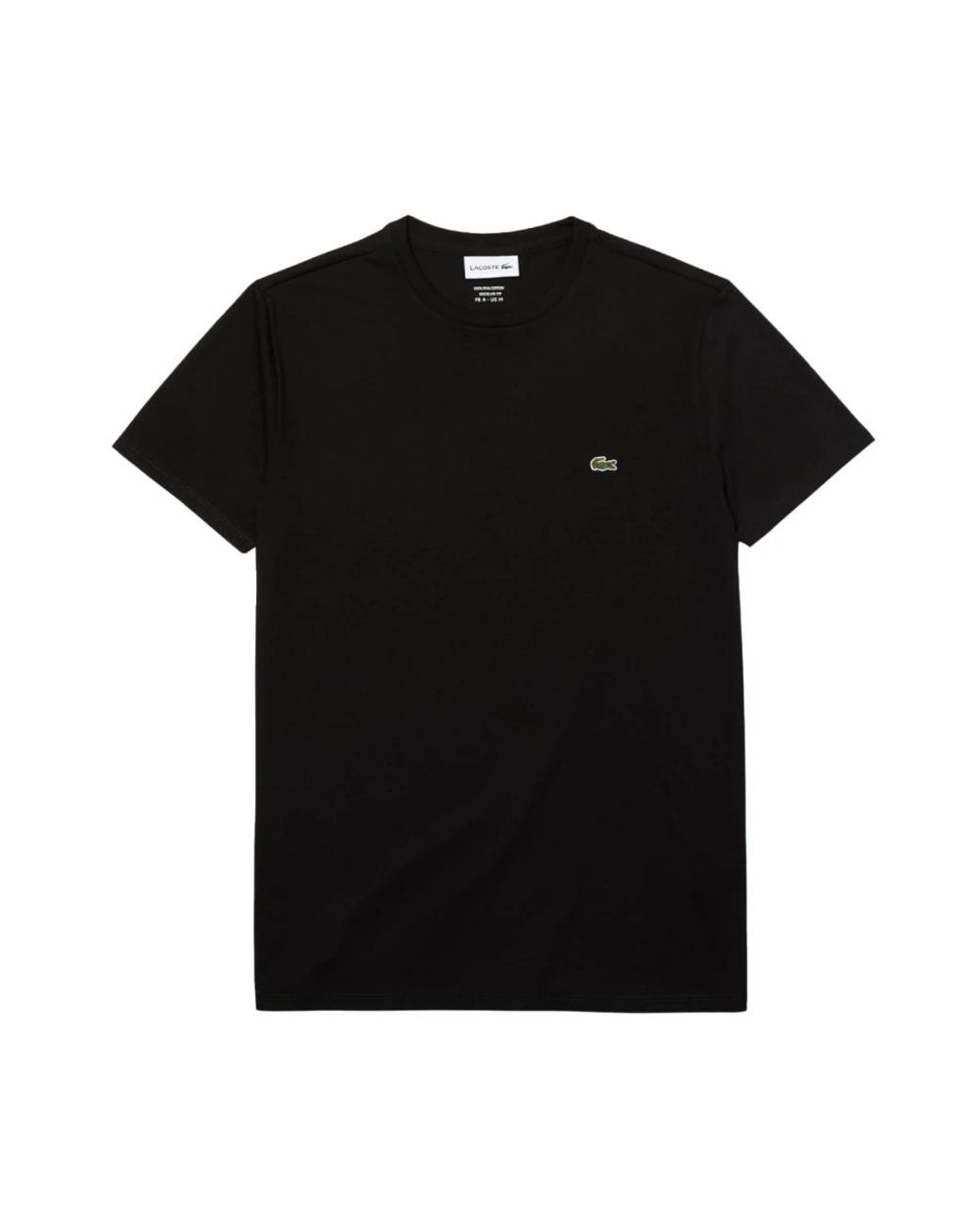 Lacoste Klassiek T-Shirt Met Korte Mouwen in het Black voor heren