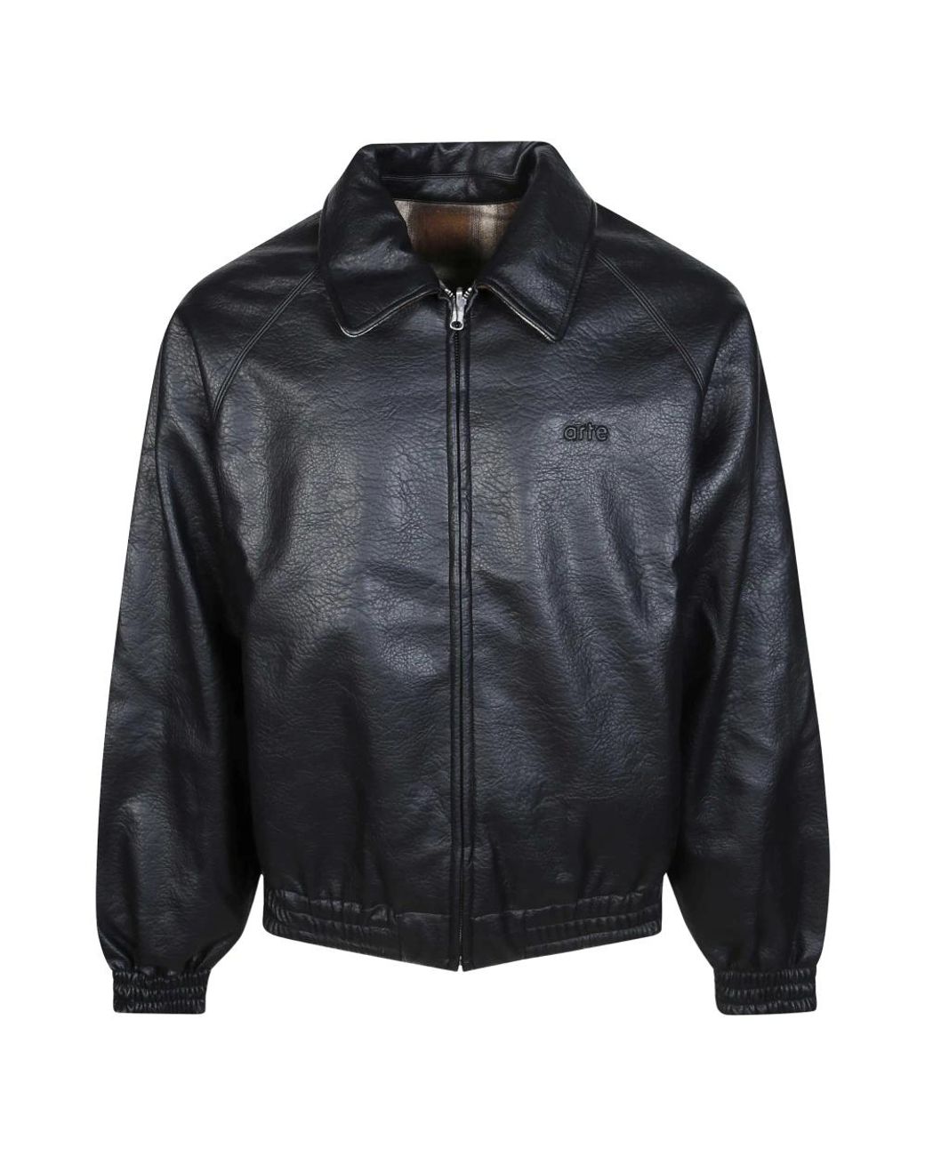 Arte' Black Leather Jackets for men