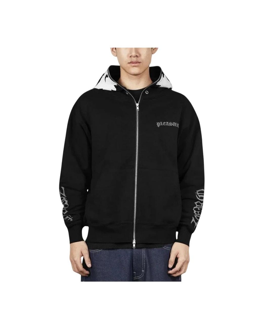 Pleasures Black Zip-Throughs for men