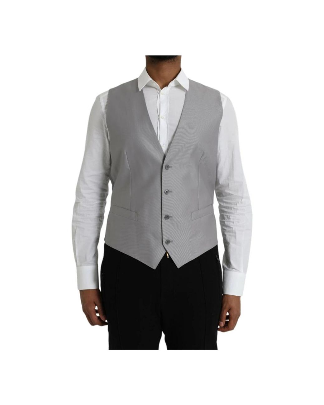 Dolce & Gabbana Gray Waistcoats for men