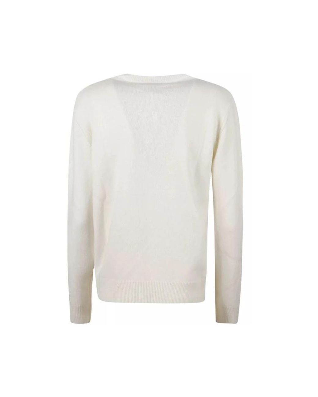 Mc2 Saint Barth White Round-Neck Knitwear