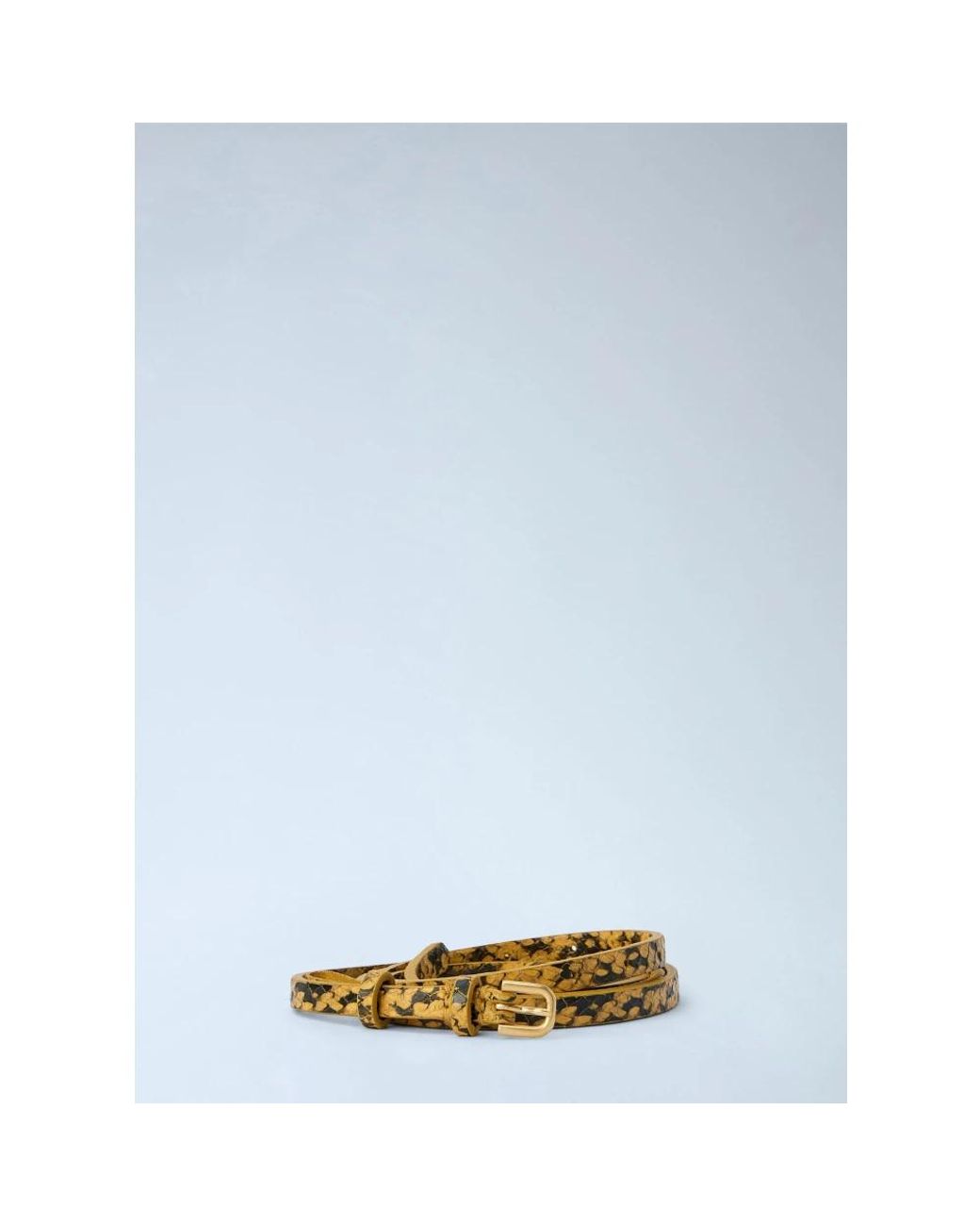 Dries Van Noten Natural Gemusterter Ledergürtel