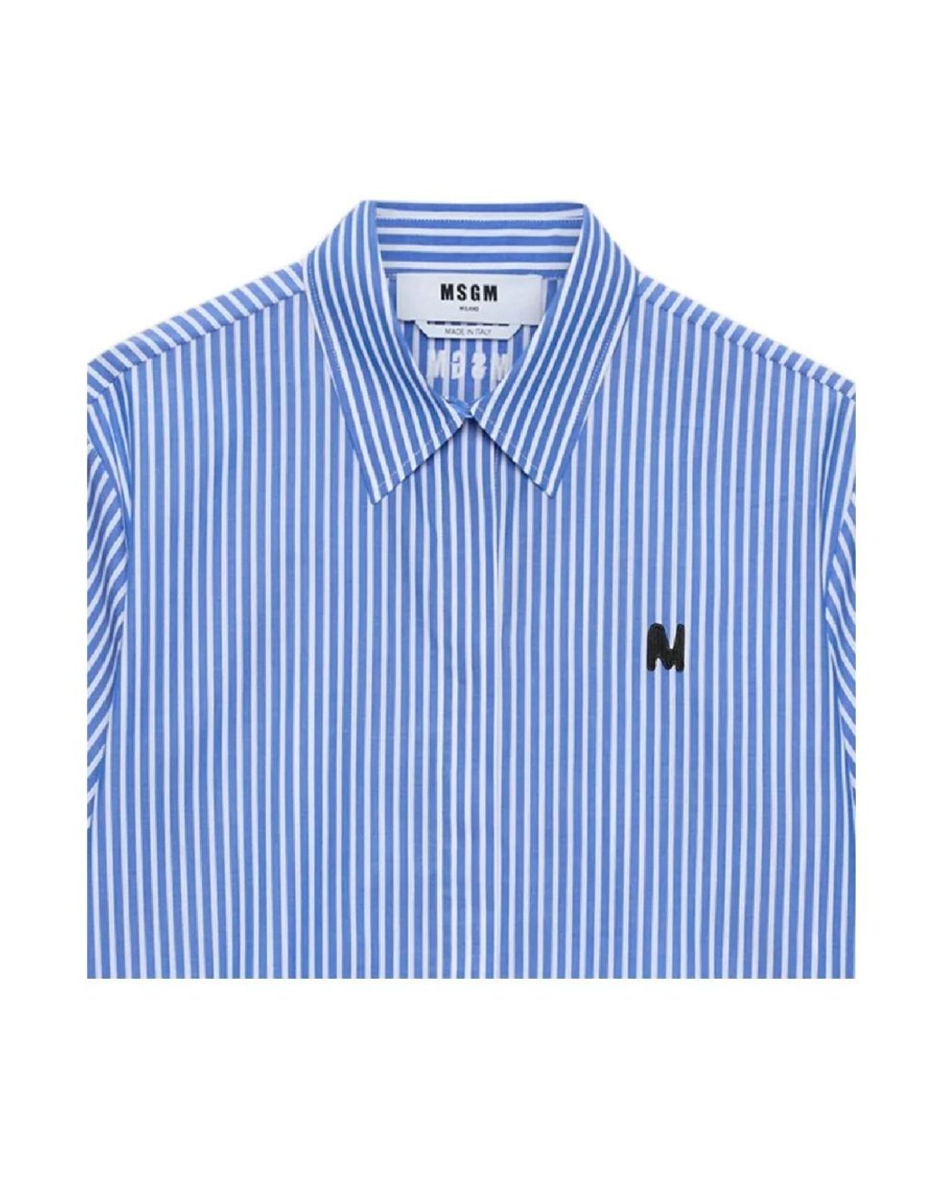 MSGM Blue 4041Mde03X267129 Hemd