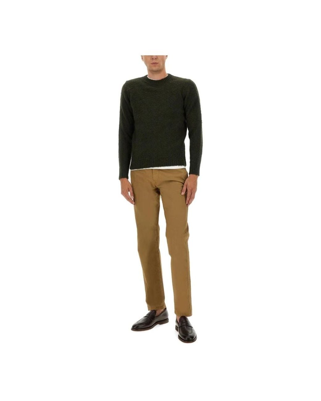Aspesi Green Round-Neck Knitwear for men