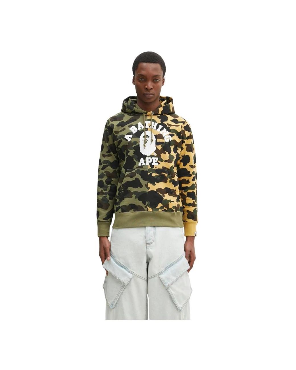 A Bathing Ape 1St Camo Separate Pullover Hoodie in het Metallic voor heren