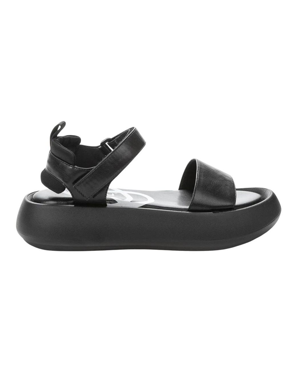 Betsy Black Flat Sandals