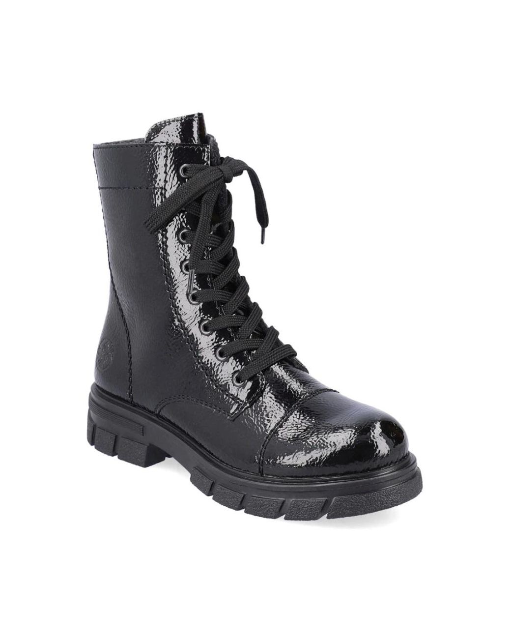 Rieker Black Lace-Up Boots