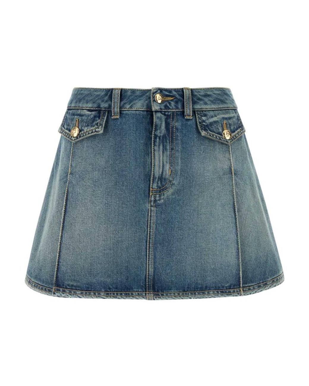 McQueen Blue Denim Skirts