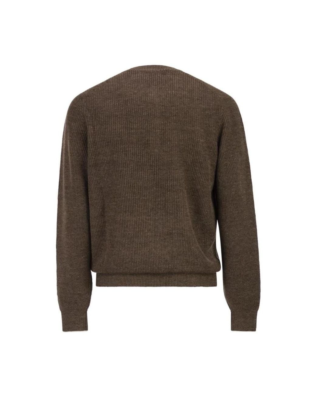 Brunello Cucinelli Brown Round-Neck Knitwear for men