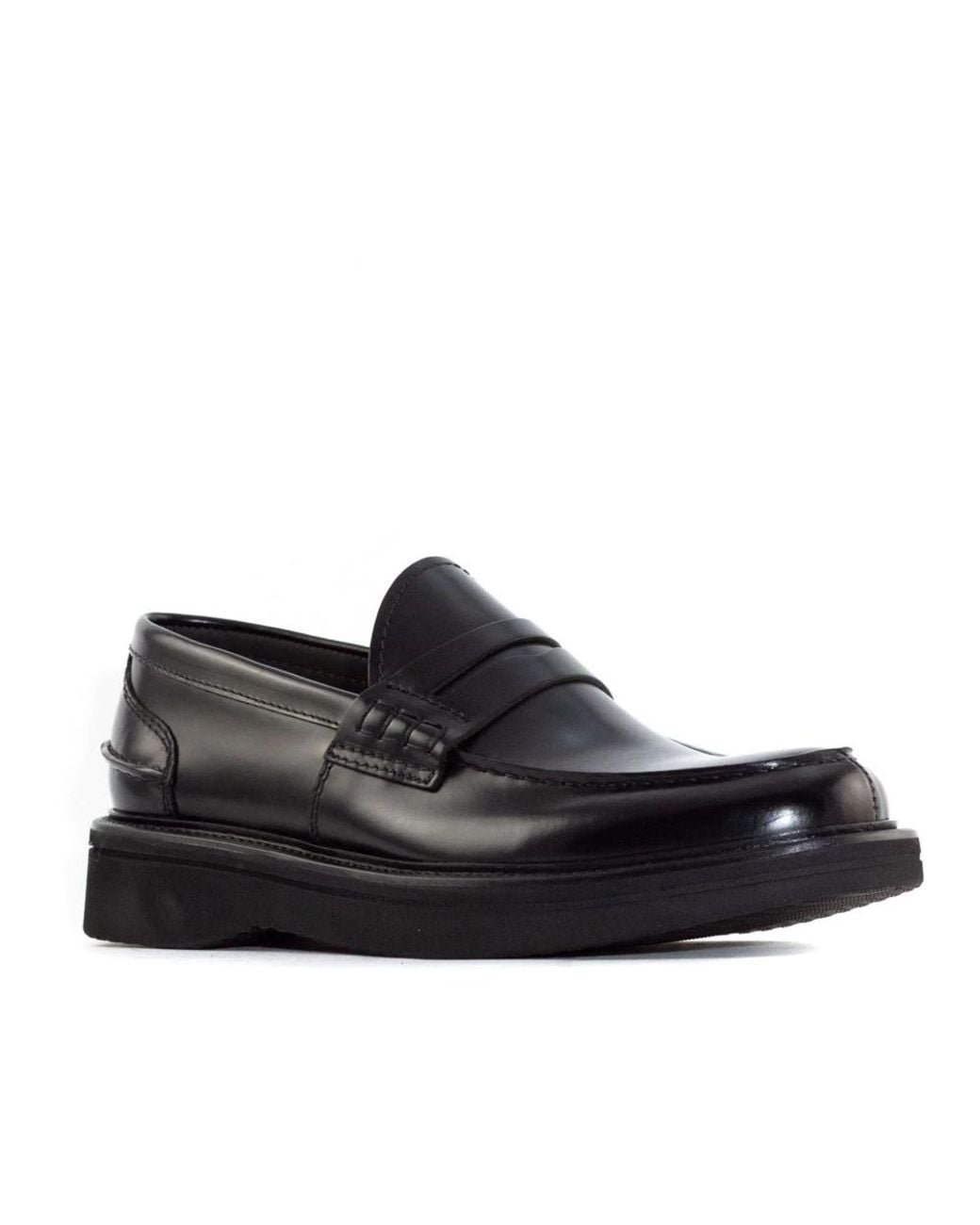 Green George Black Loafers for men