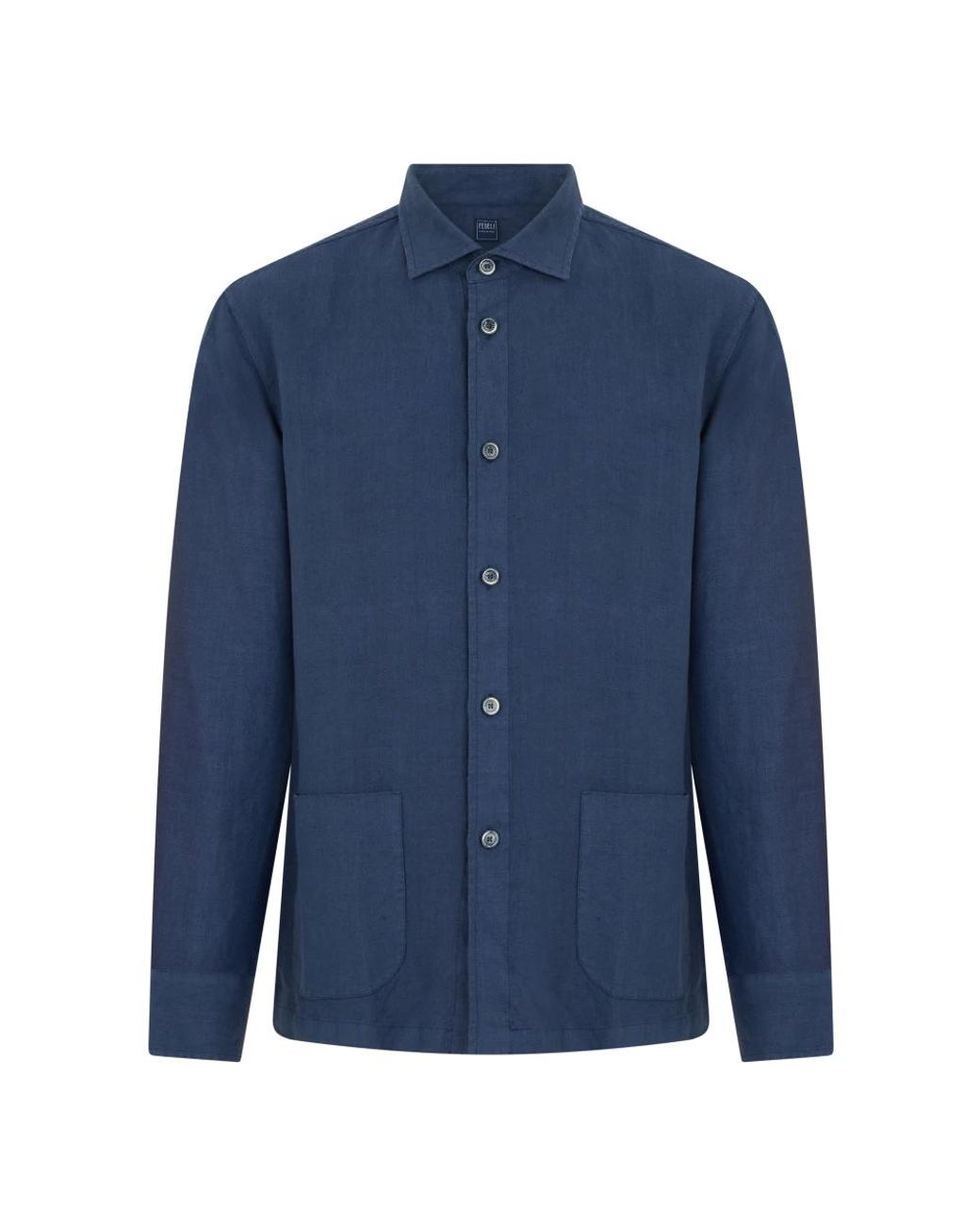 Fedeli Blue Casual Shirts for men