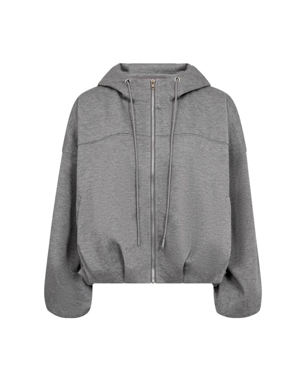 Zip-Throughs co'couture de color Gray
