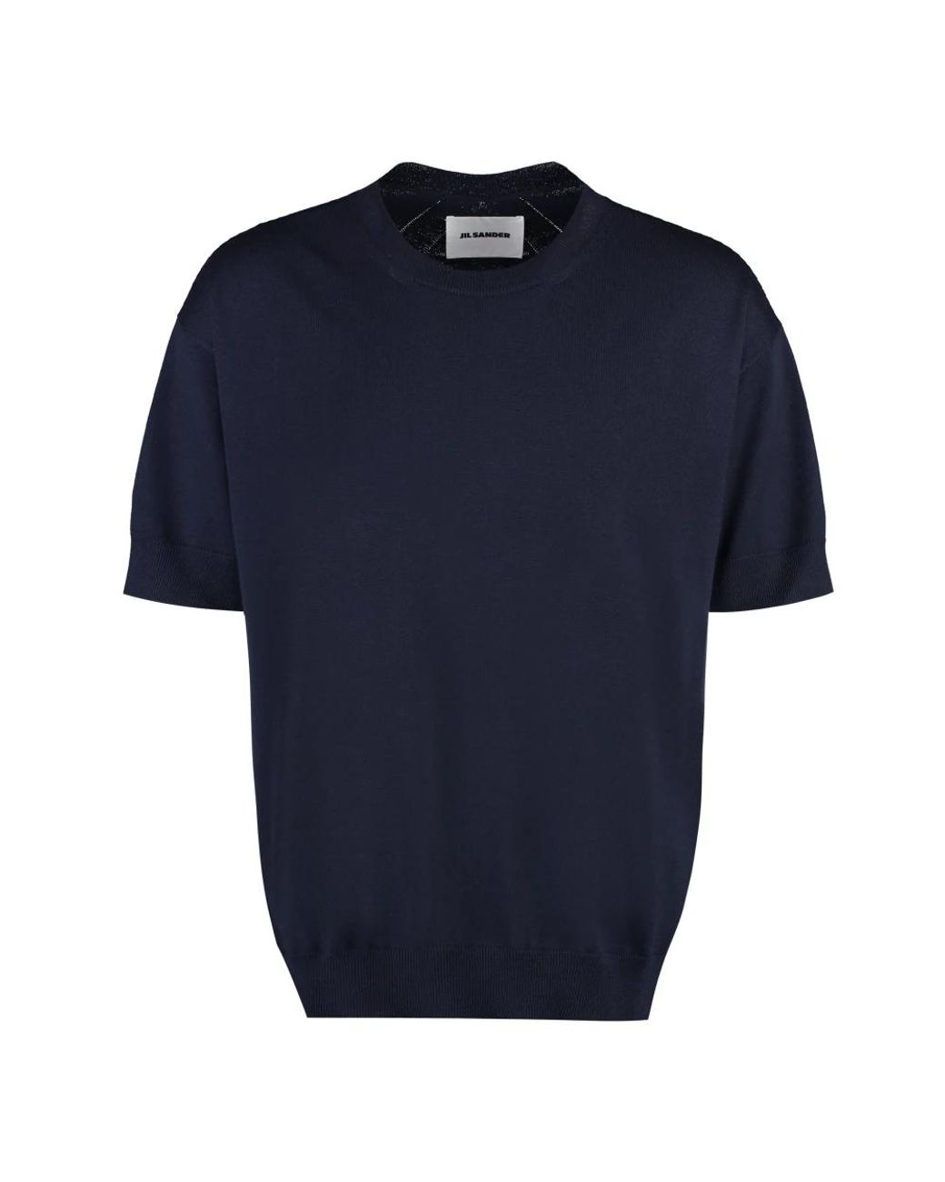 Jil Sander Blue Round-Neck Knitwear for men