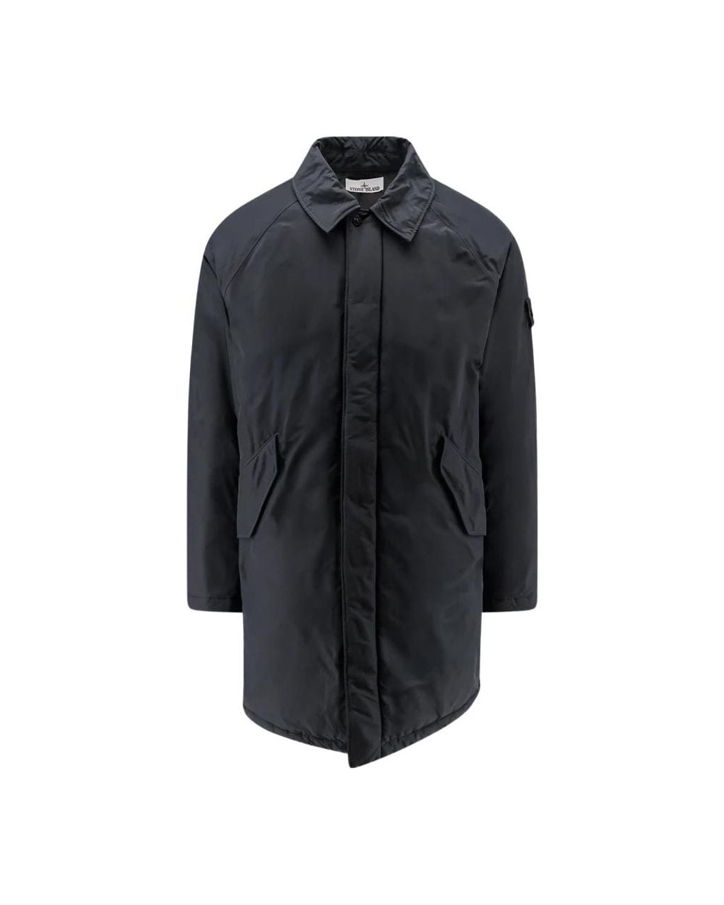 Stone Island Blue Single-Breasted Coats for men