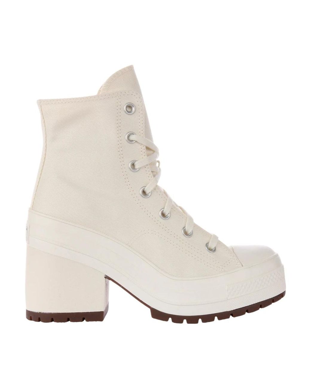 Converse White Heeled Boots
