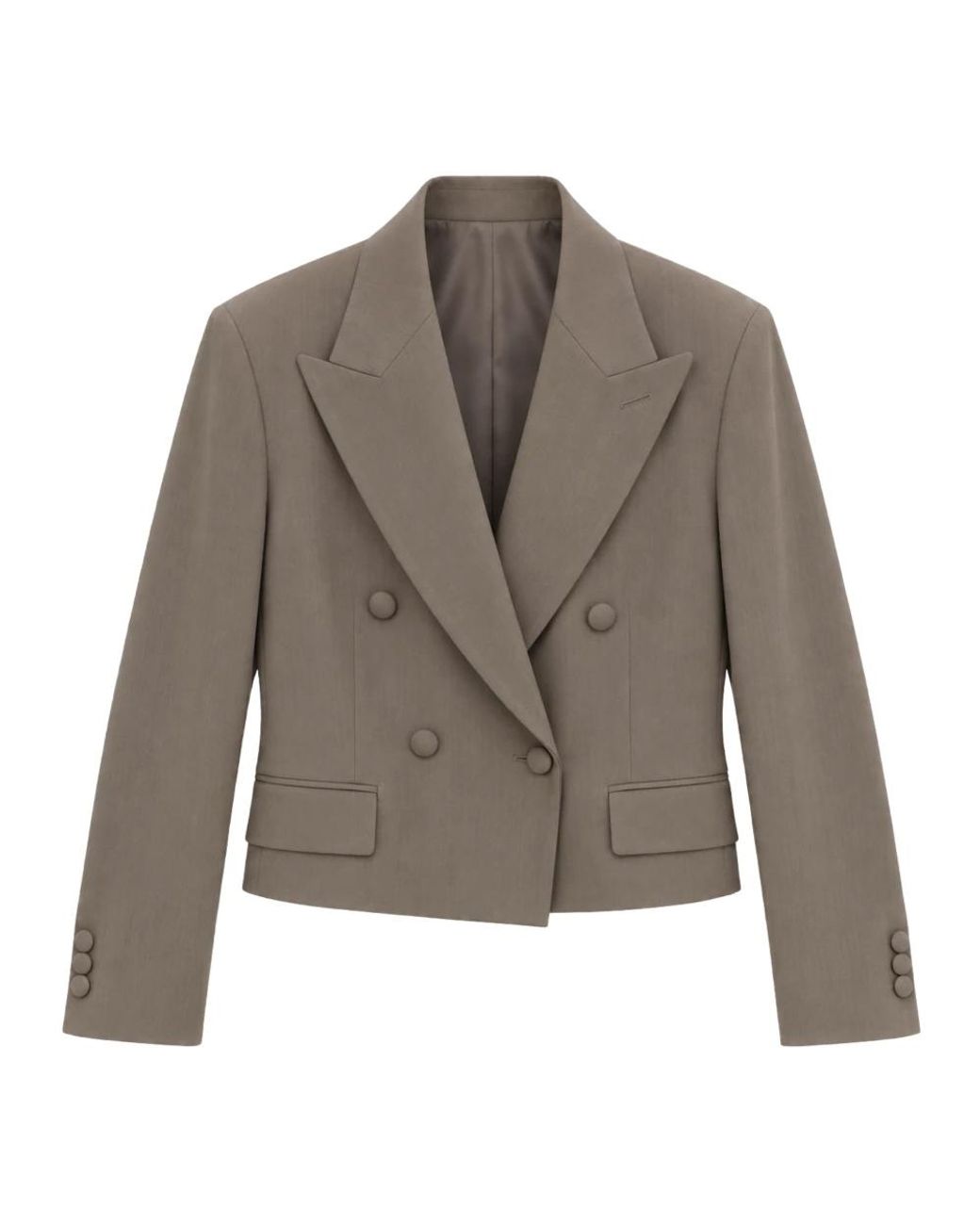 MARSĒM Gestructureerde Korte Blazer in het Gray