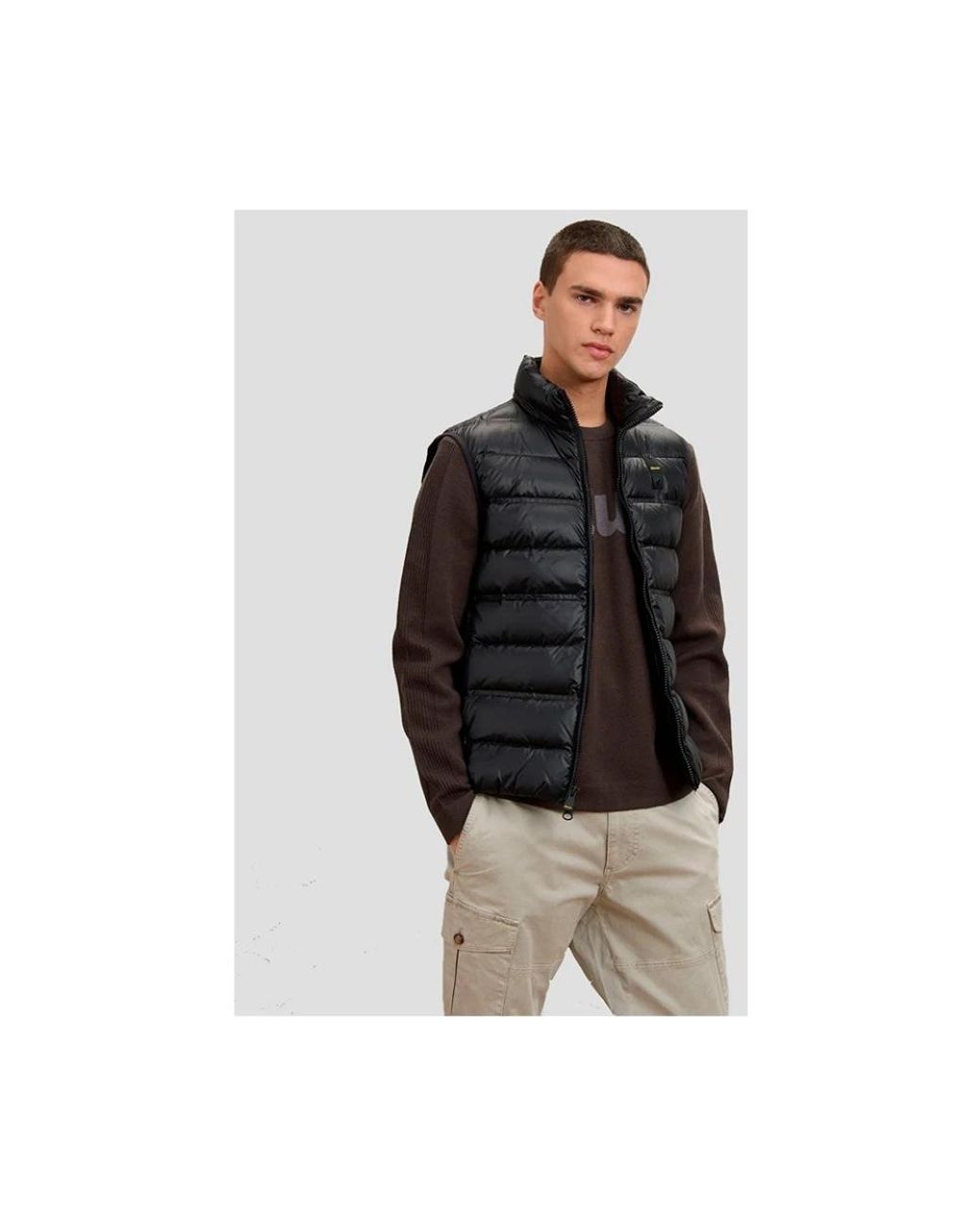 Vests Blauer de hombre de color Black