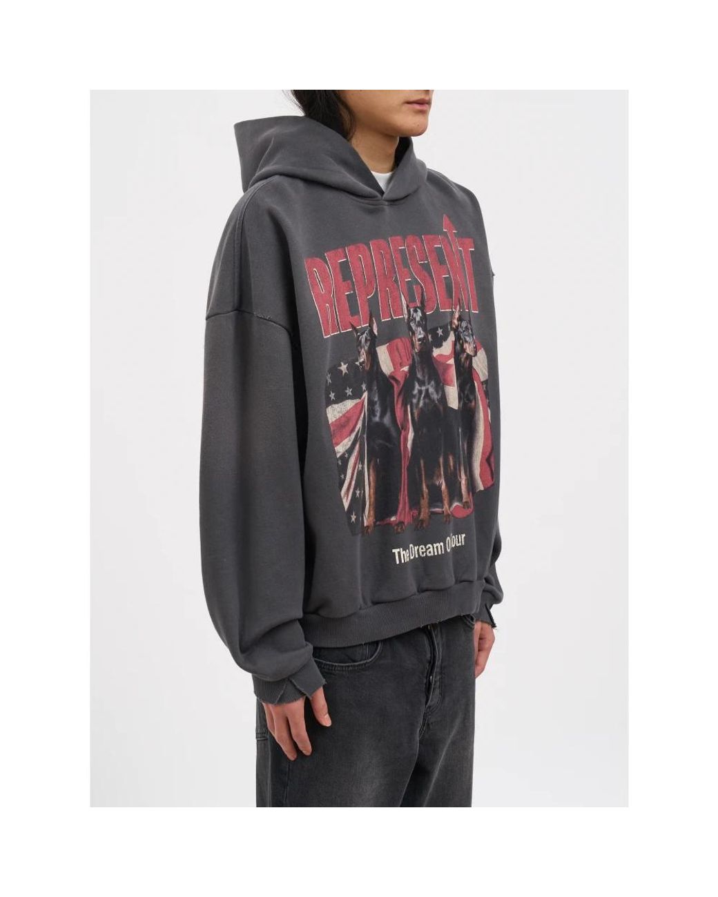 Represent Gray Hoodies for men