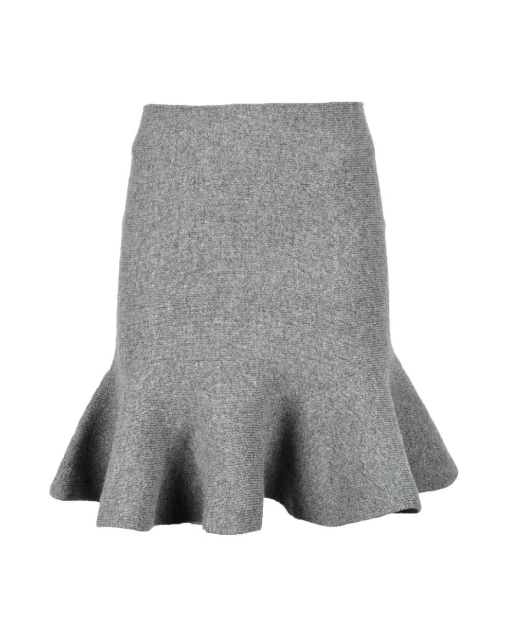 Jil Sander Rokken ,Grijs ,Wol Wollen Kasjmier Rok Met Rits in het Gray