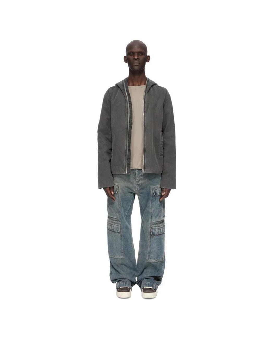 Rick Owens Gray Wide Jeans for men