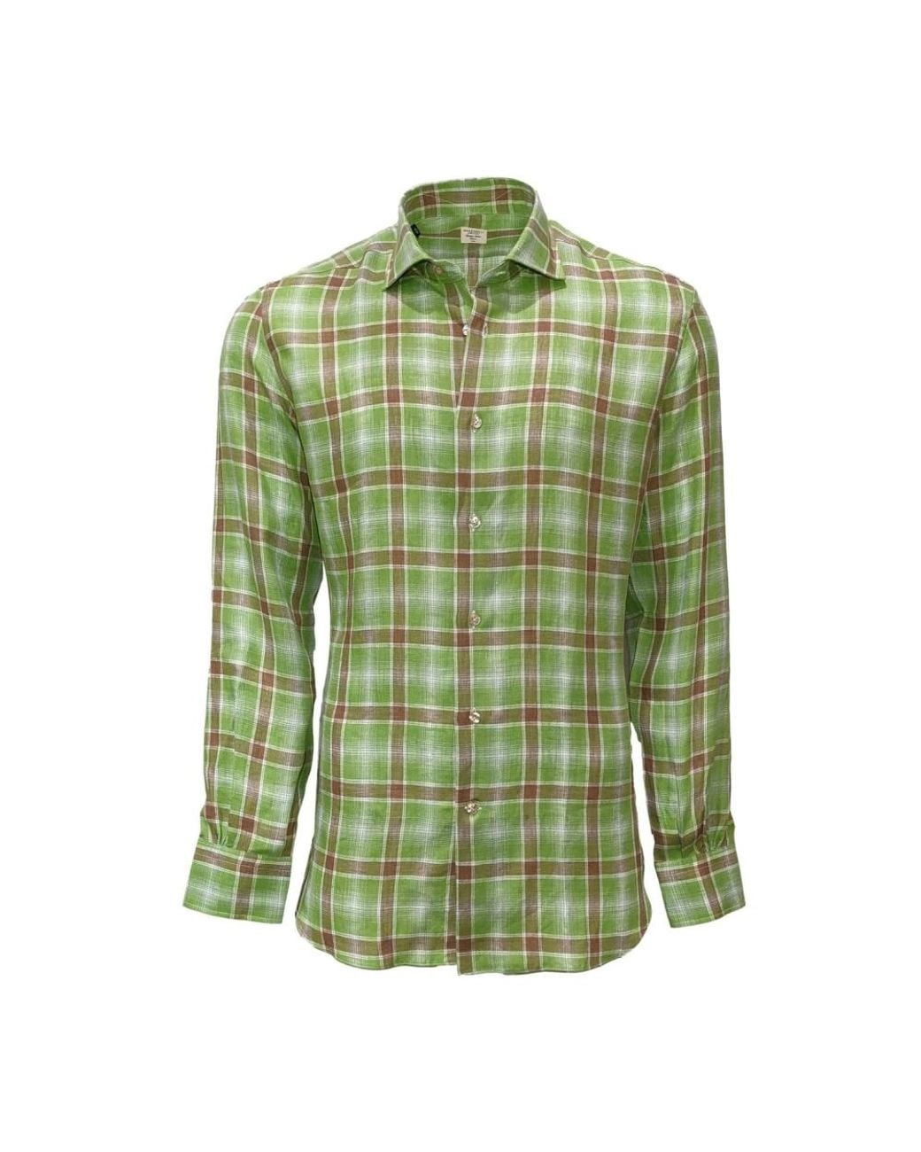 Mazzarelli Green Casual Shirts for men