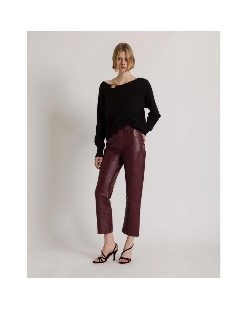 Alberta Ferretti Black Round-Neck Knitwear