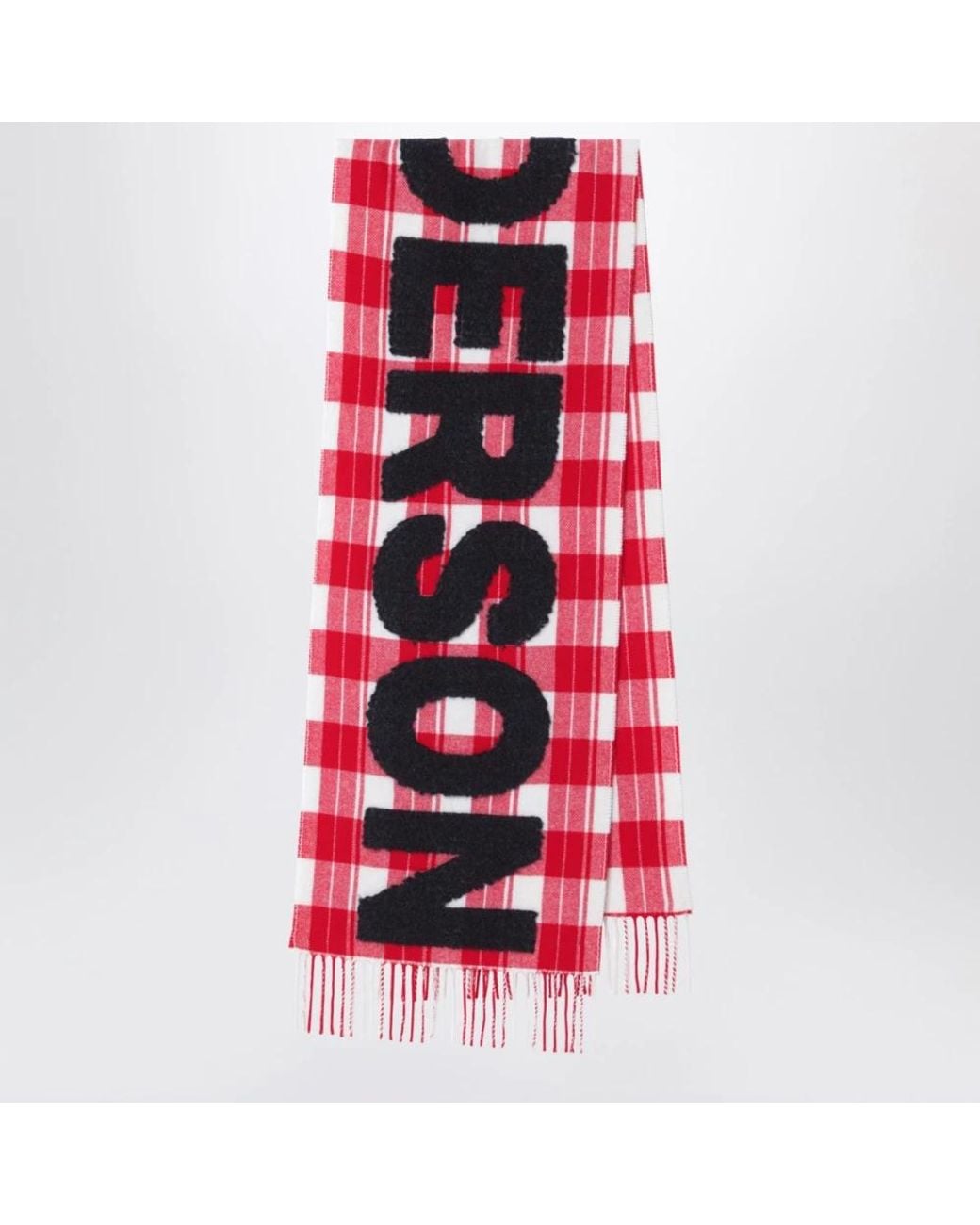 J.W. Anderson Red Winter Scarves for men