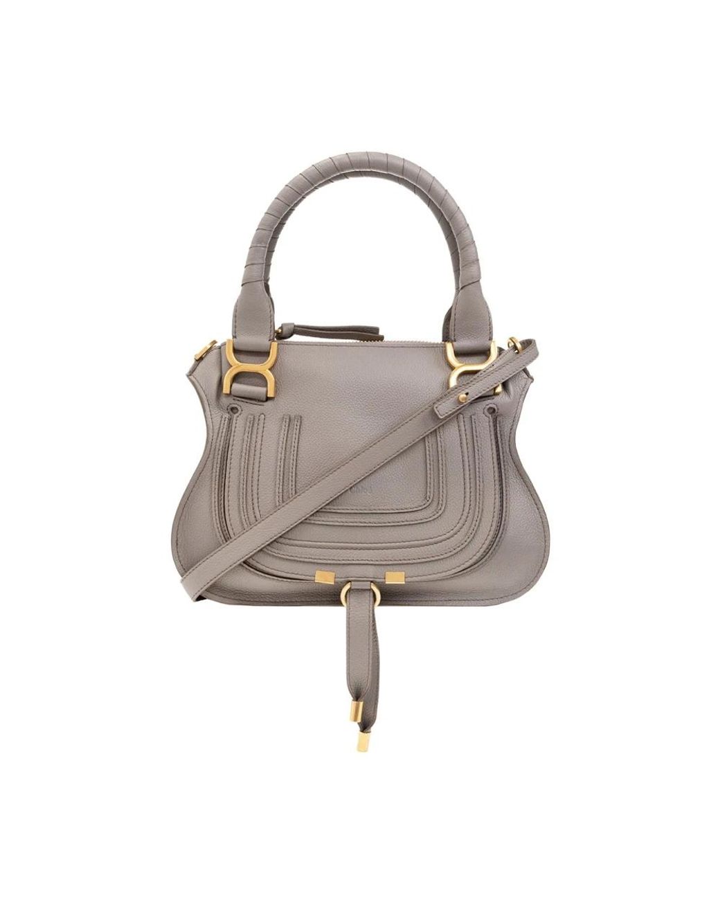 Chloé Brown Marcie double small schultertasche