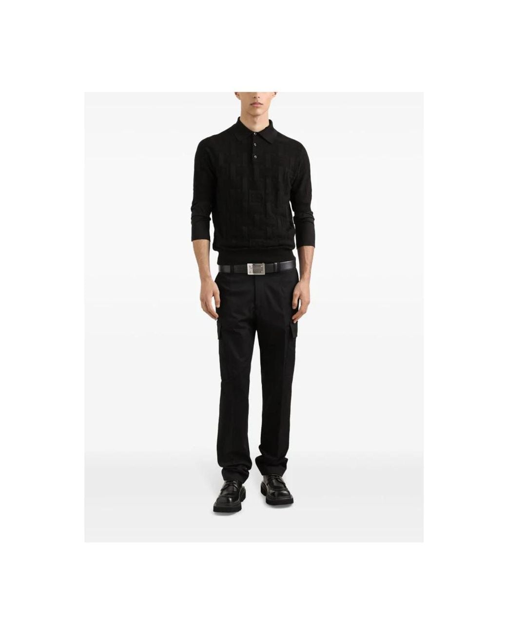 Dolce & Gabbana Black Round-Neck Knitwear for men